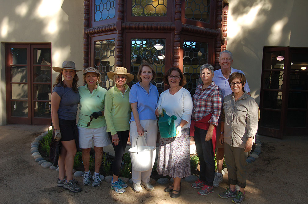 Pasadena Beautiful Foundation Volunteers in front of library